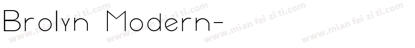 Brolyn Modern字体转换